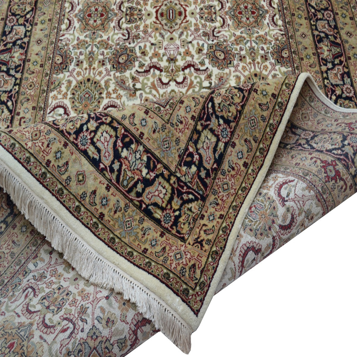 Handknotted SA 2010 wool Rug - Cream Blue - 160x235cm