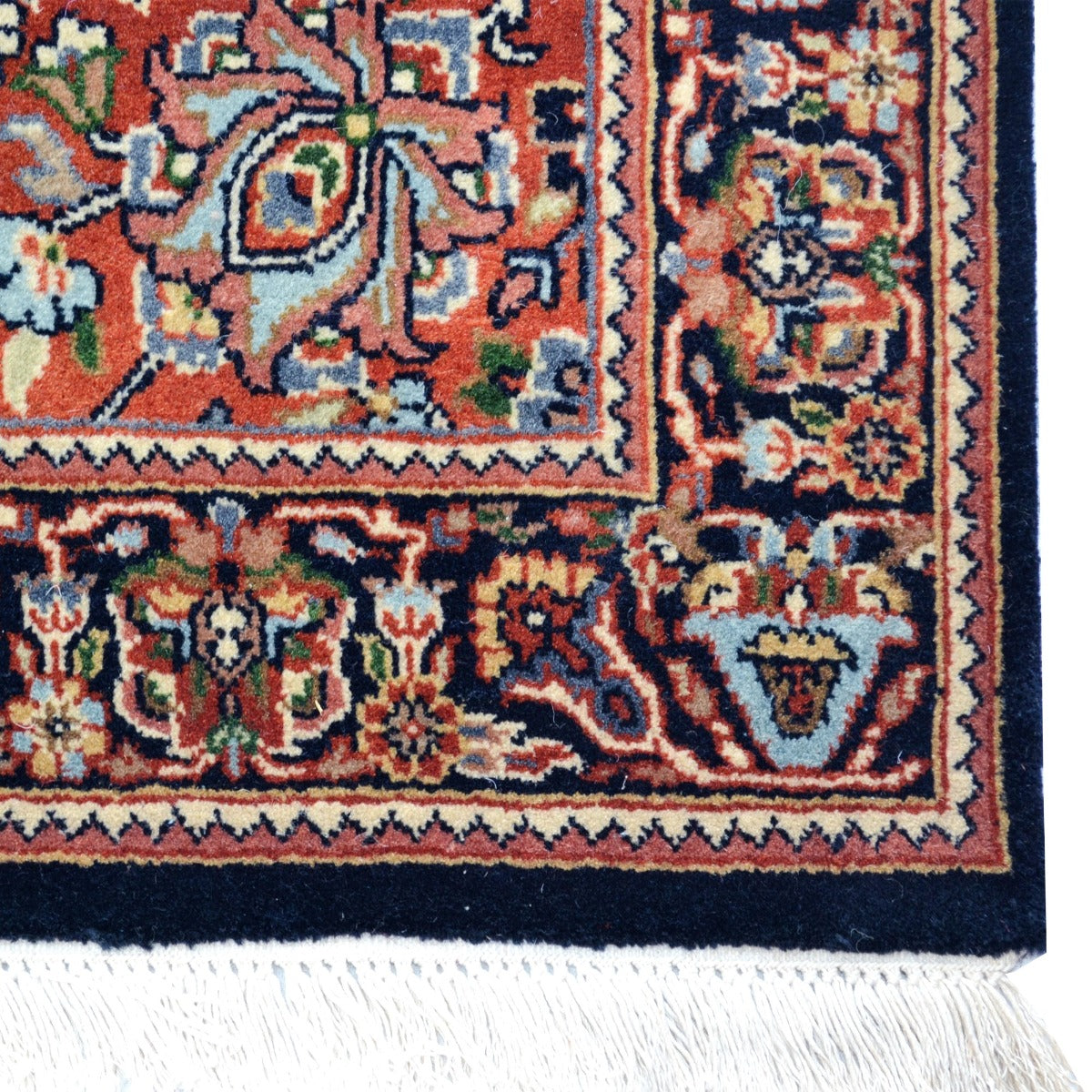 Handknotted SA 2010 wool Rug - Rust Blue - 252X290cm