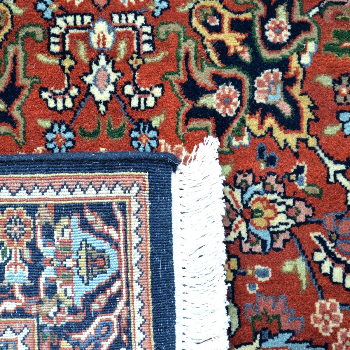 Handknotted SA 2010 wool Rug - Rust Blue - 252X290cm