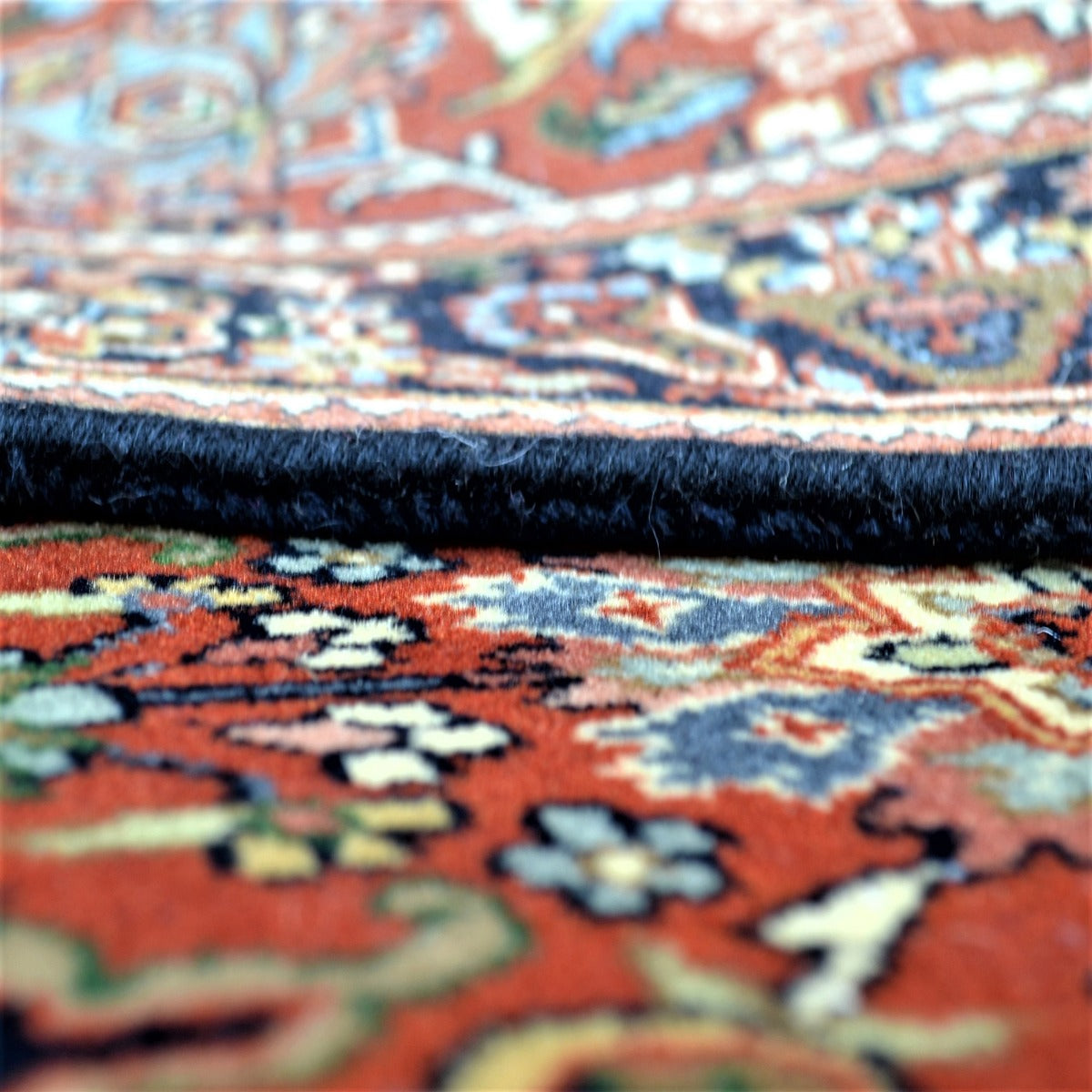 Handknotted SA 2010 wool Rug - Rust Blue - 252X290cm