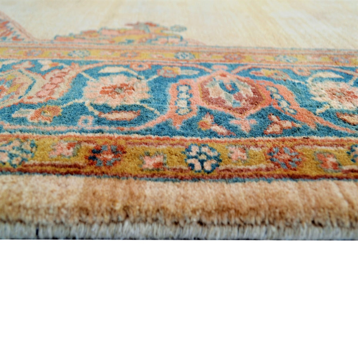 Handknotted Sofia 215 Rug-Cream Blue Rectangle-177x245cm