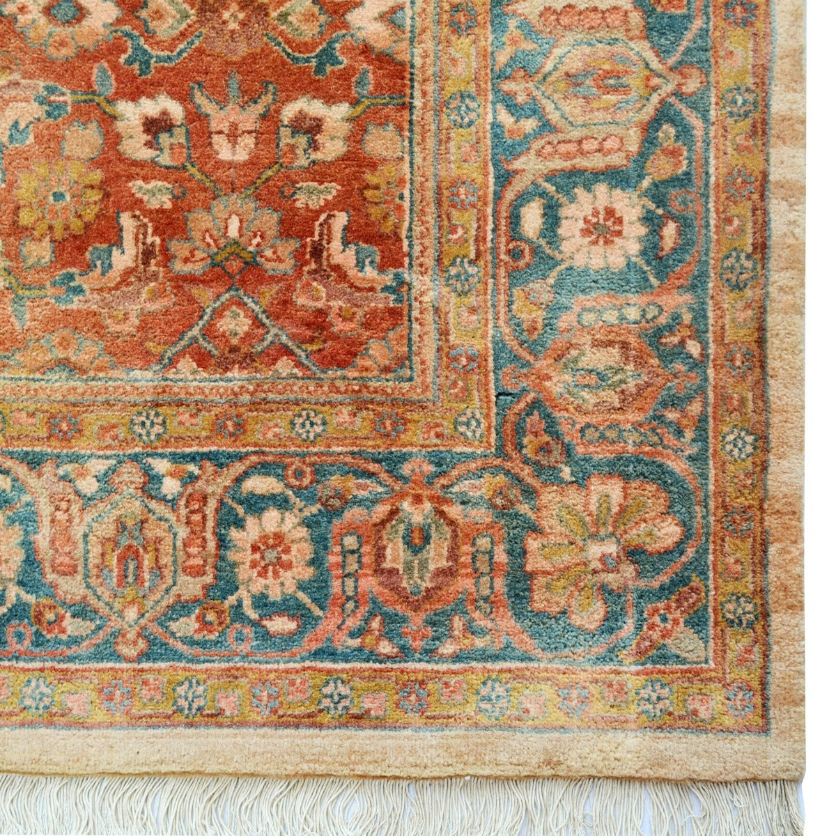 Handknotted Sofia 215 Rug-Cream Blue Rectangle-177x245cm