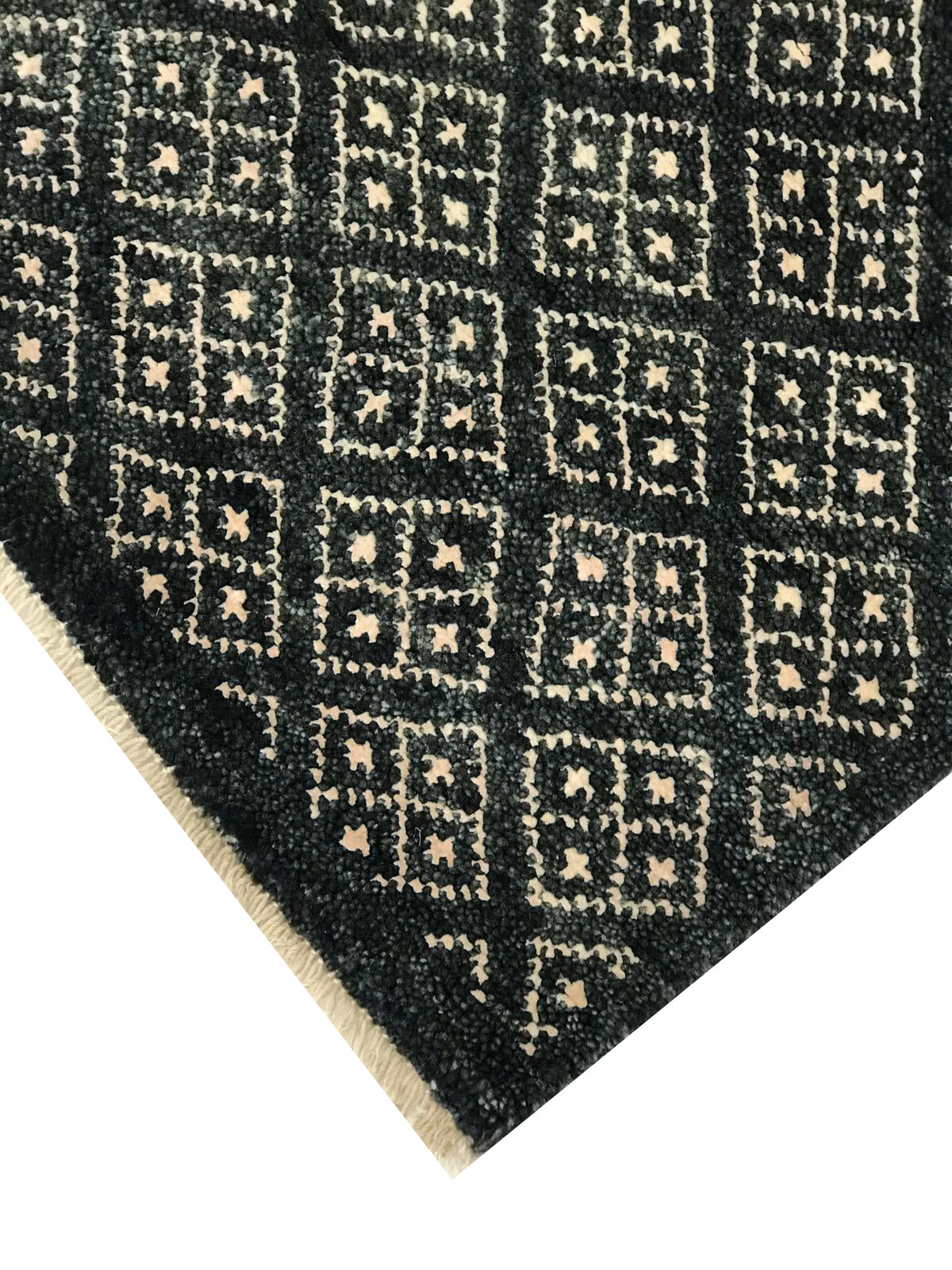 Designer Handknotted Wool Rug - New York - Charcoal - 242x295cm
