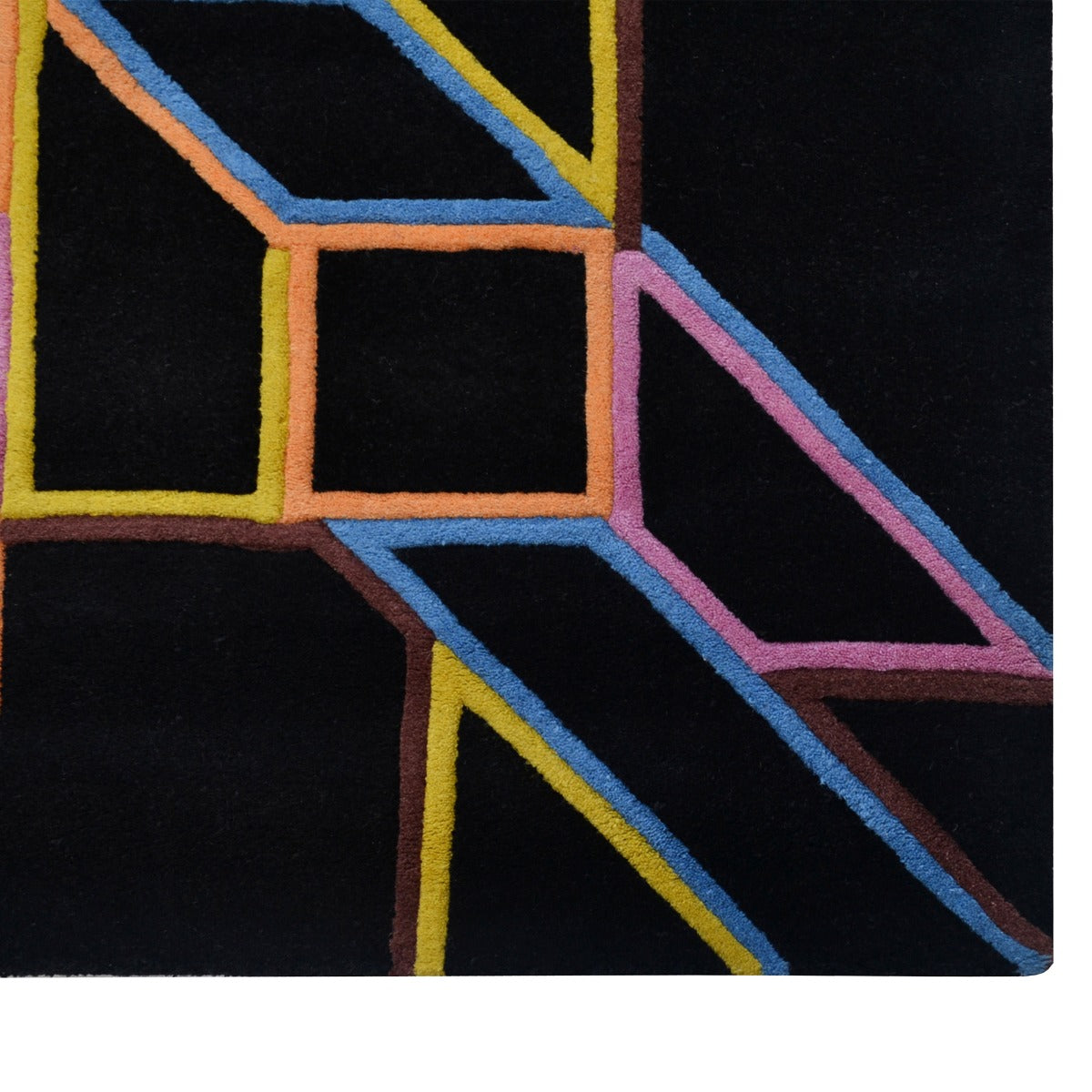 Handmade Wool Rug-202203-BLKMLT-160x230cm