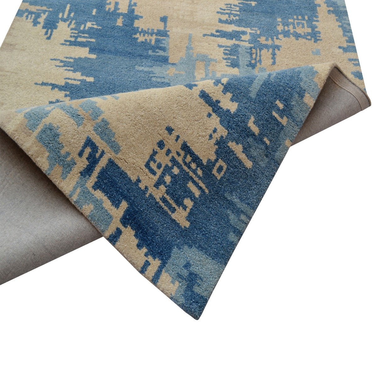 Handmade Wool Rug-202211-Blue Multi-160x230cm