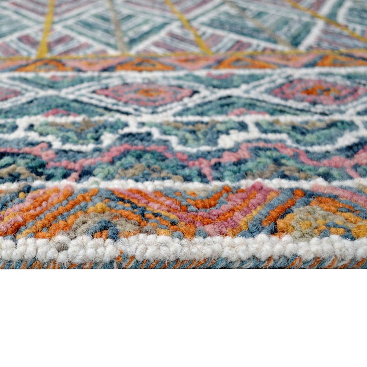 Handmade Abstract Wool Rug-6290-Multi-110x160cm