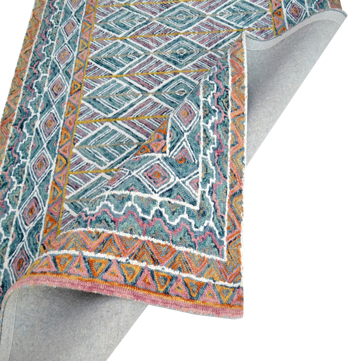 Handmade Abstract Wool Rug-6290-Multi-110x160cm