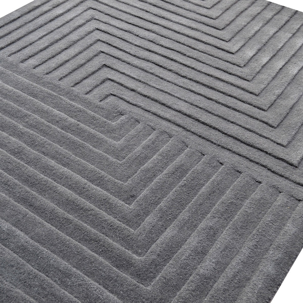 Ascent Contemporary Handmade Wool Rug - 6240 - Smoke - 110x160cm
