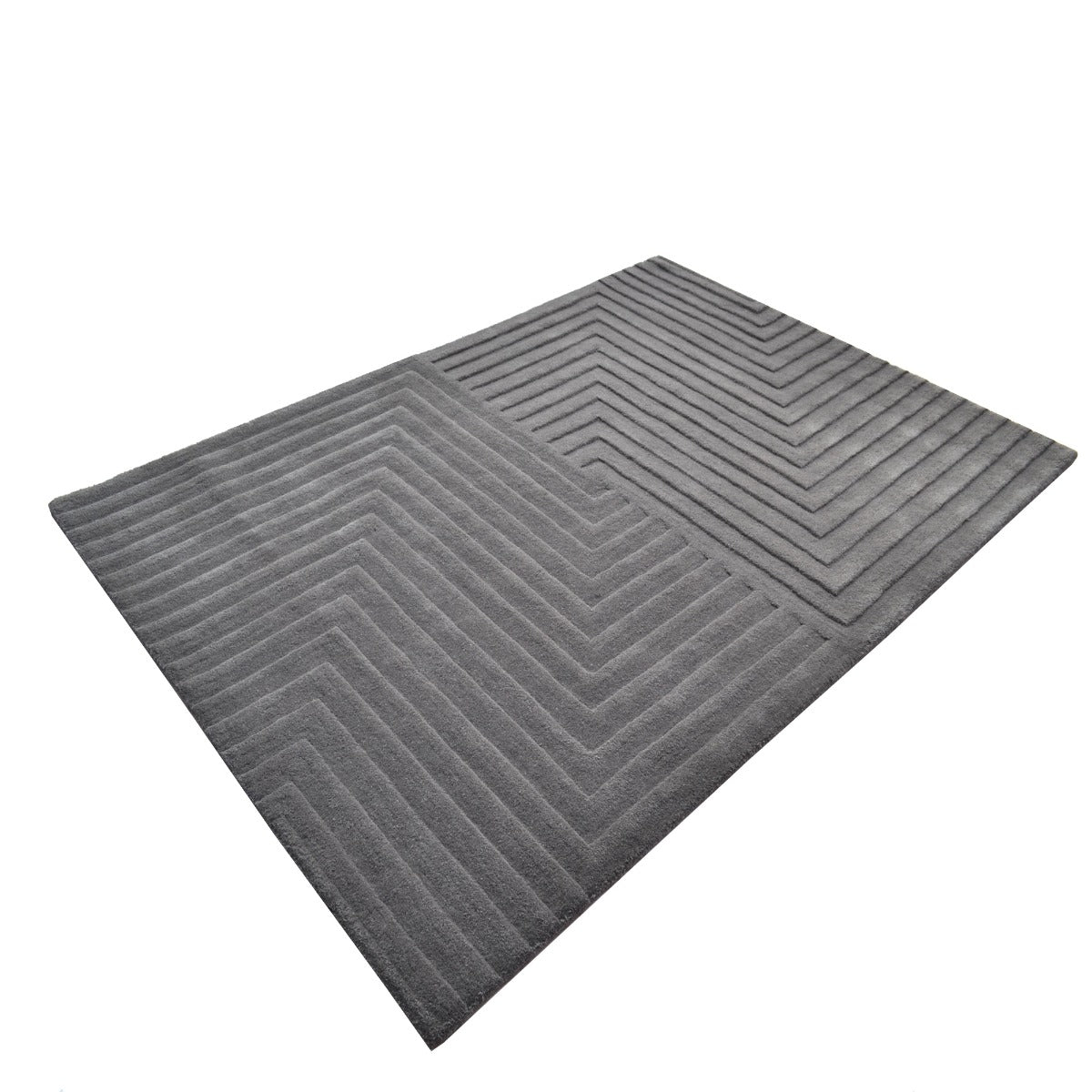 Ascent Contemporary Handmade Wool Rug - 6240 - Smoke - 110x160cm