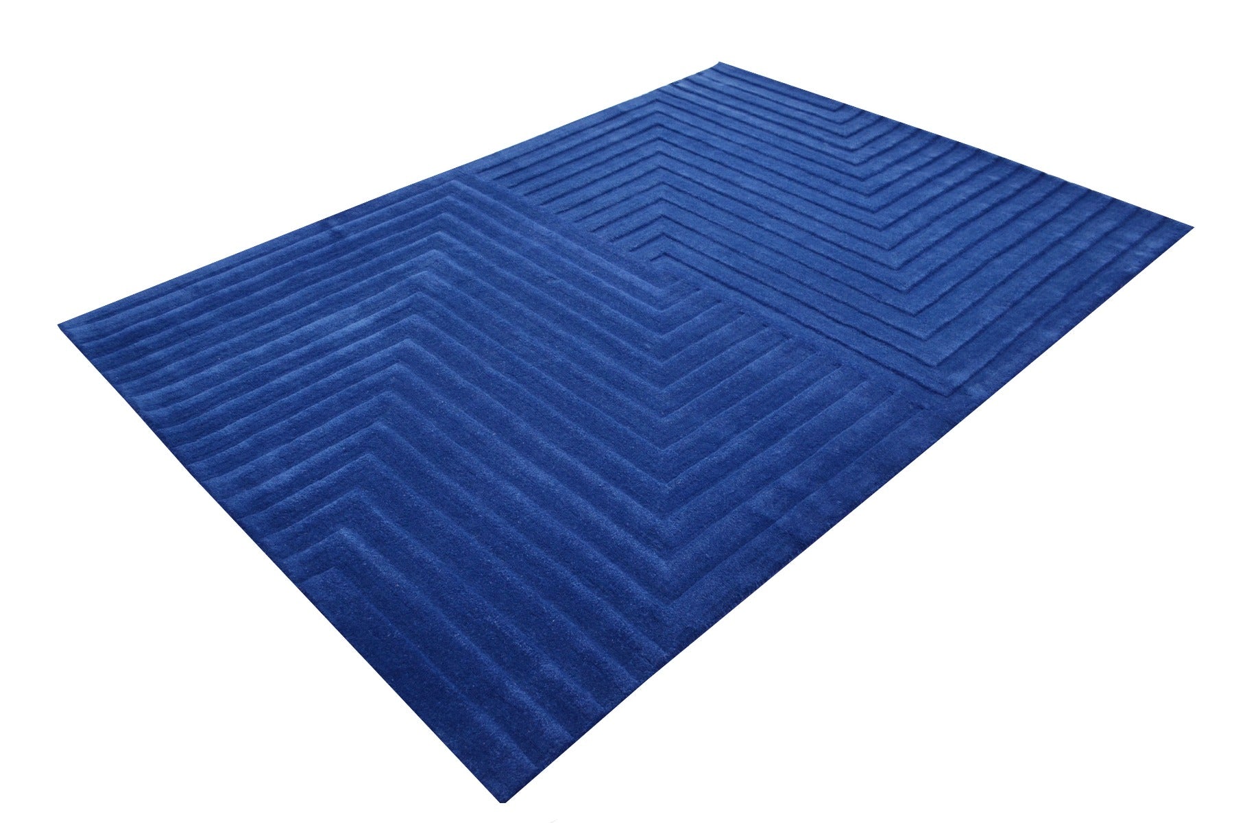 Ascent Contemporary Handmade Wool Rug - 6240 - Sapphire - 110x160cm