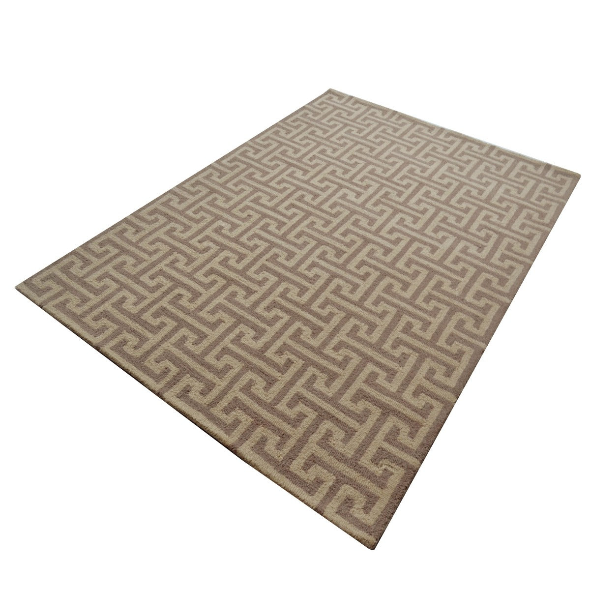 Modern Handmade Wool Rug-Addison 6385-Beige Brown-110x160cm