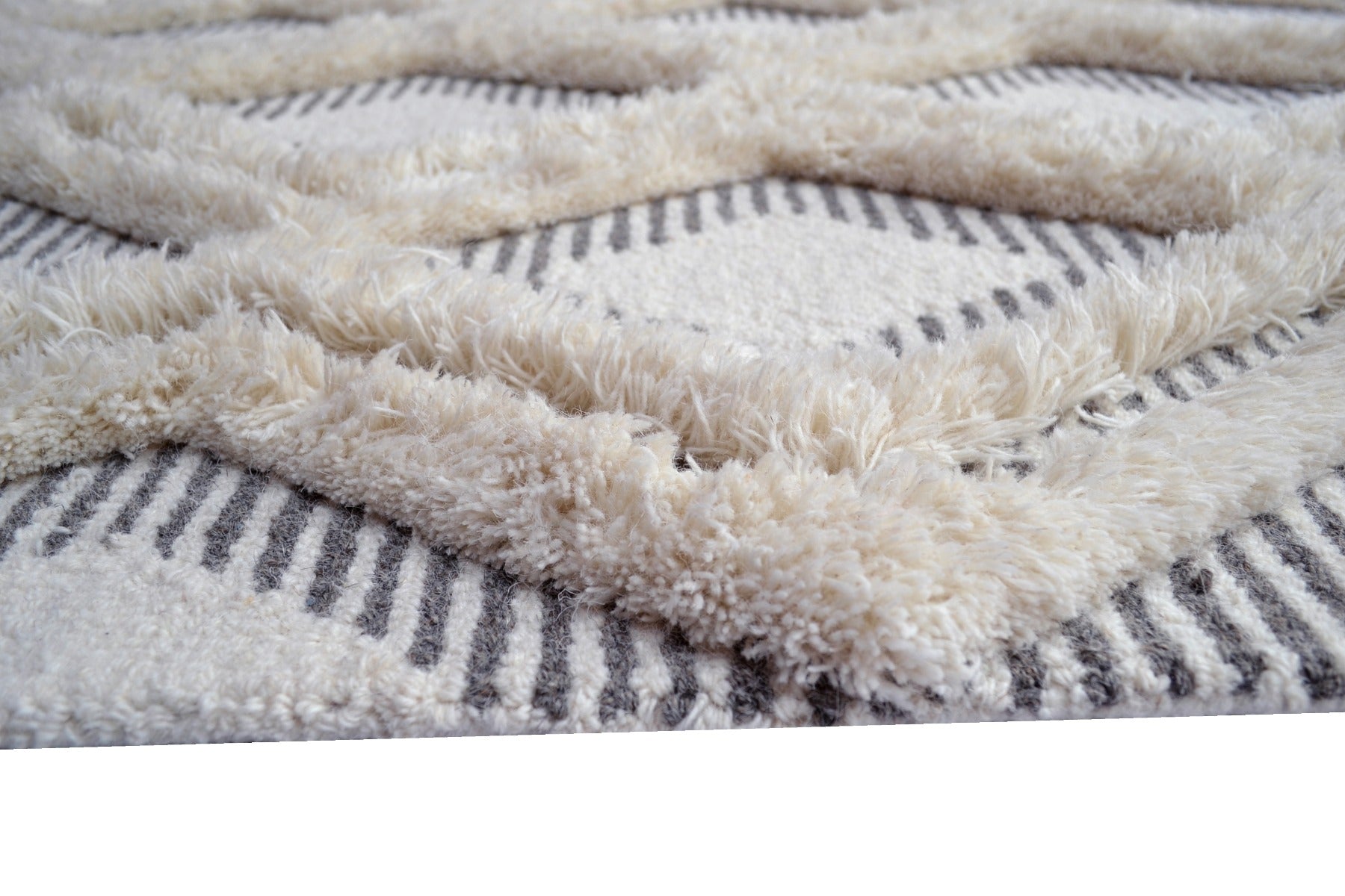 Alaska Fine Quality Handmade Wool Rug - 6208 - Natural/Ivory - 110x160cm