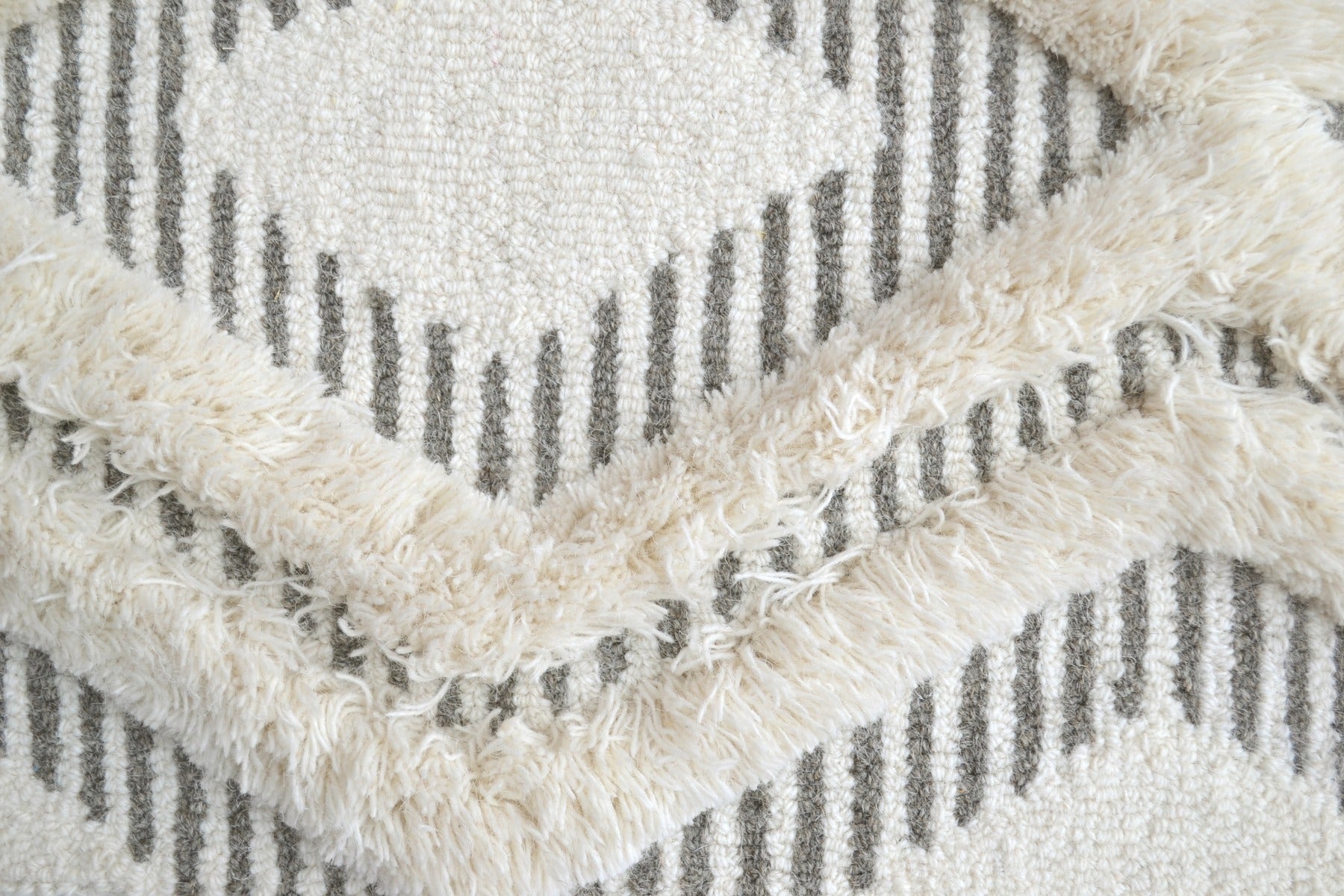 Alaska Fine Quality Handmade Wool Rug - 6208 - Natural/Ivory - 110x160cm