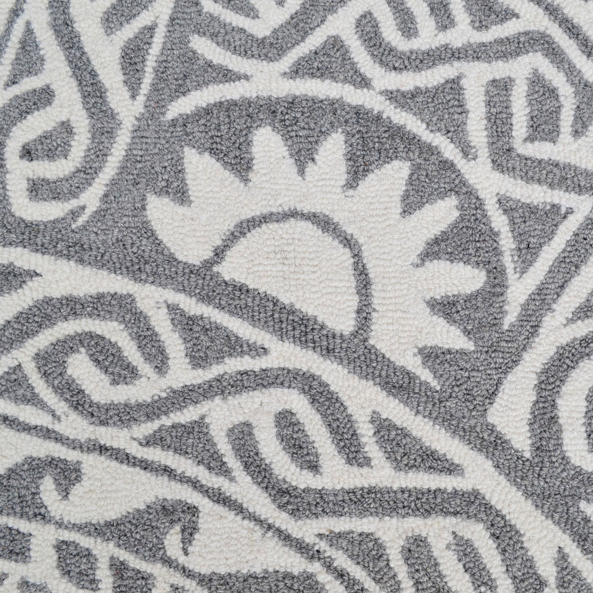 Ariel Handmade Round Wool Rug-6264-Light Grey-150x150cm