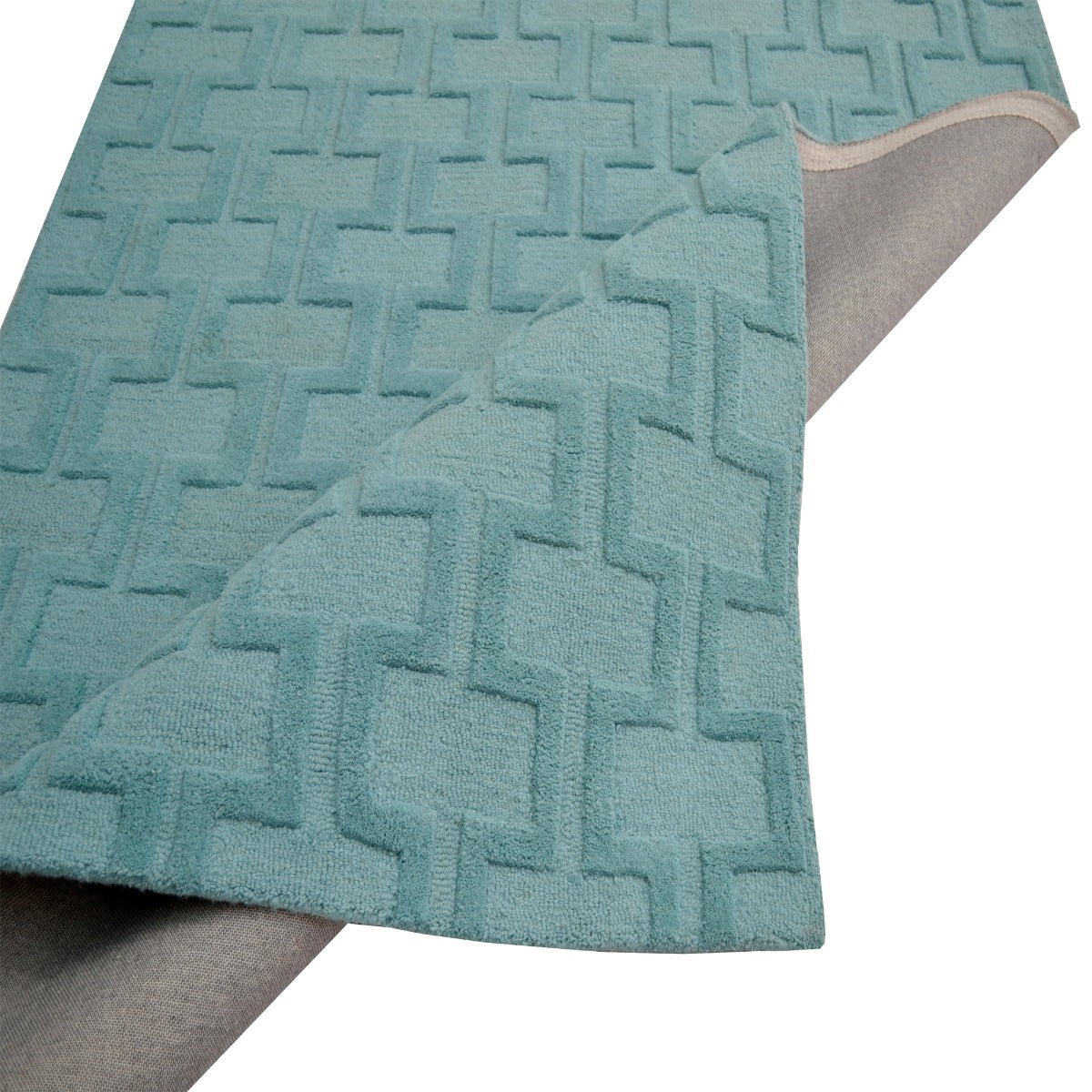 Handmade Contemporary Wool Rug-Balmoral 6391-Cashmere Blue-110x160cm