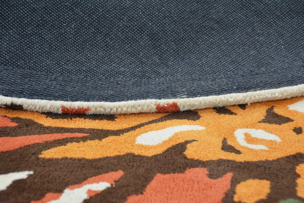 Designer Handmade Round Wool Rug - 5067 - Multi - 150x150cm
