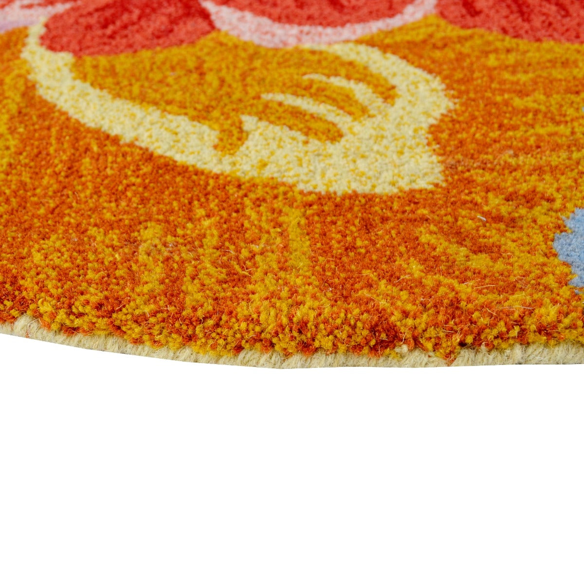 Handmade Botanical Wool Rug-6260-Multi-150x150cm