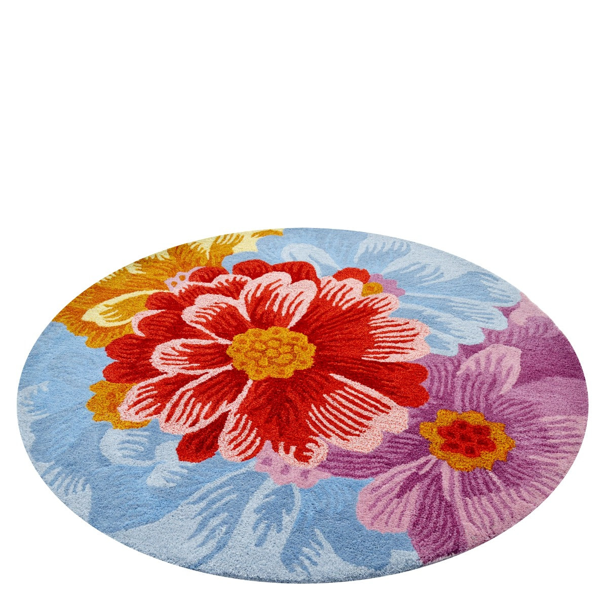 Handmade Botanical Wool Rug-6260-Multi-150x150cm