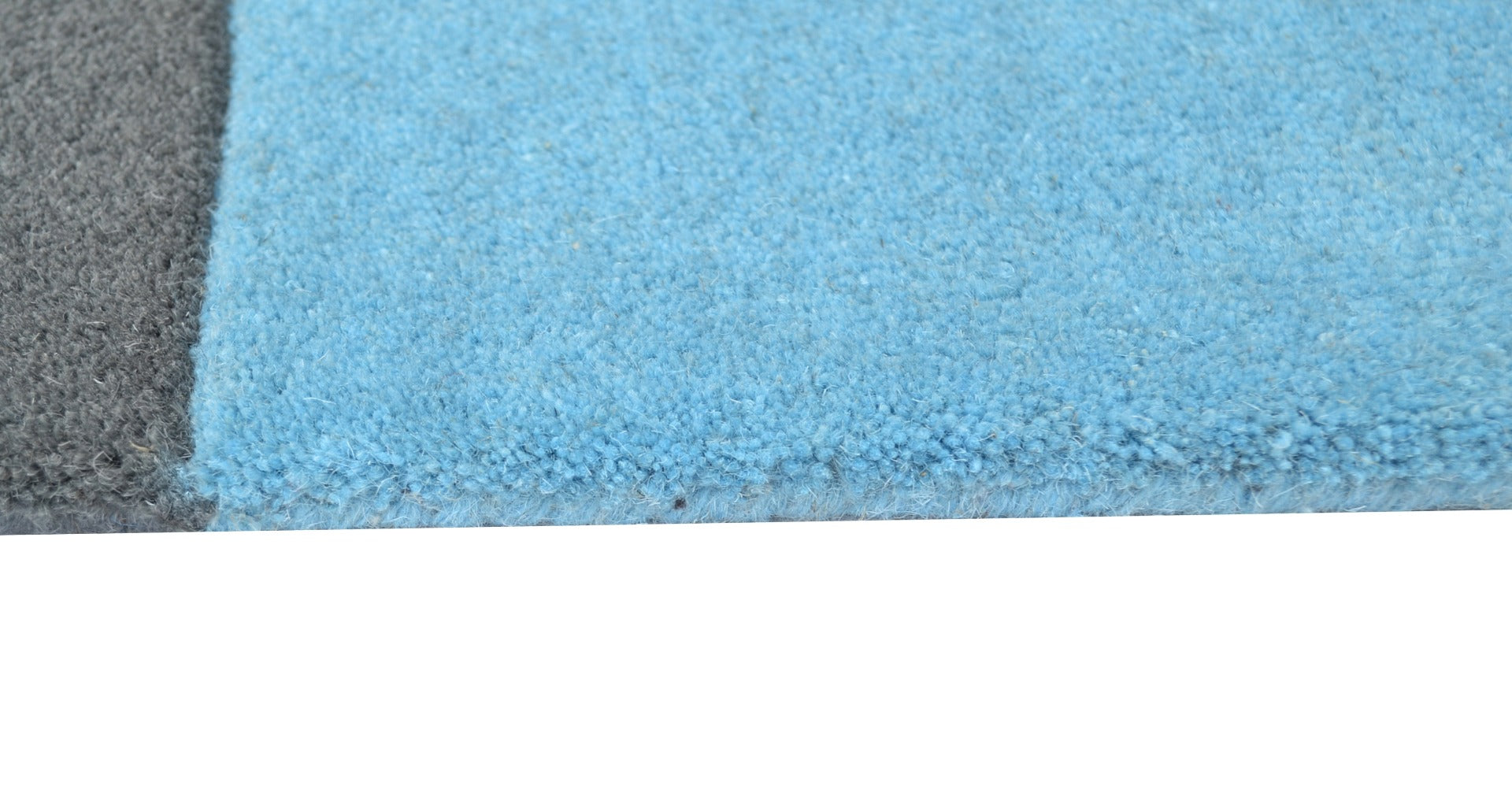 Designer Blocks Handmade Wool Rug - 6227 - Blue - 120x170cm