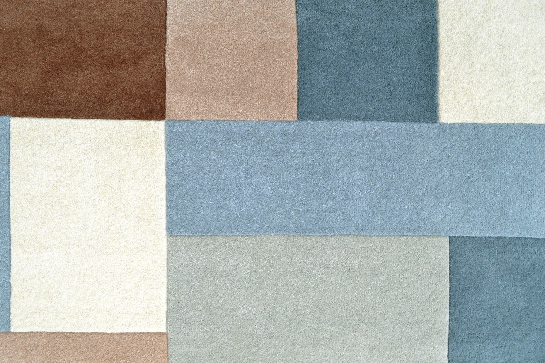 Designer Blocks Handmade Wool Rug - 6227 - GREY - 120x170cm