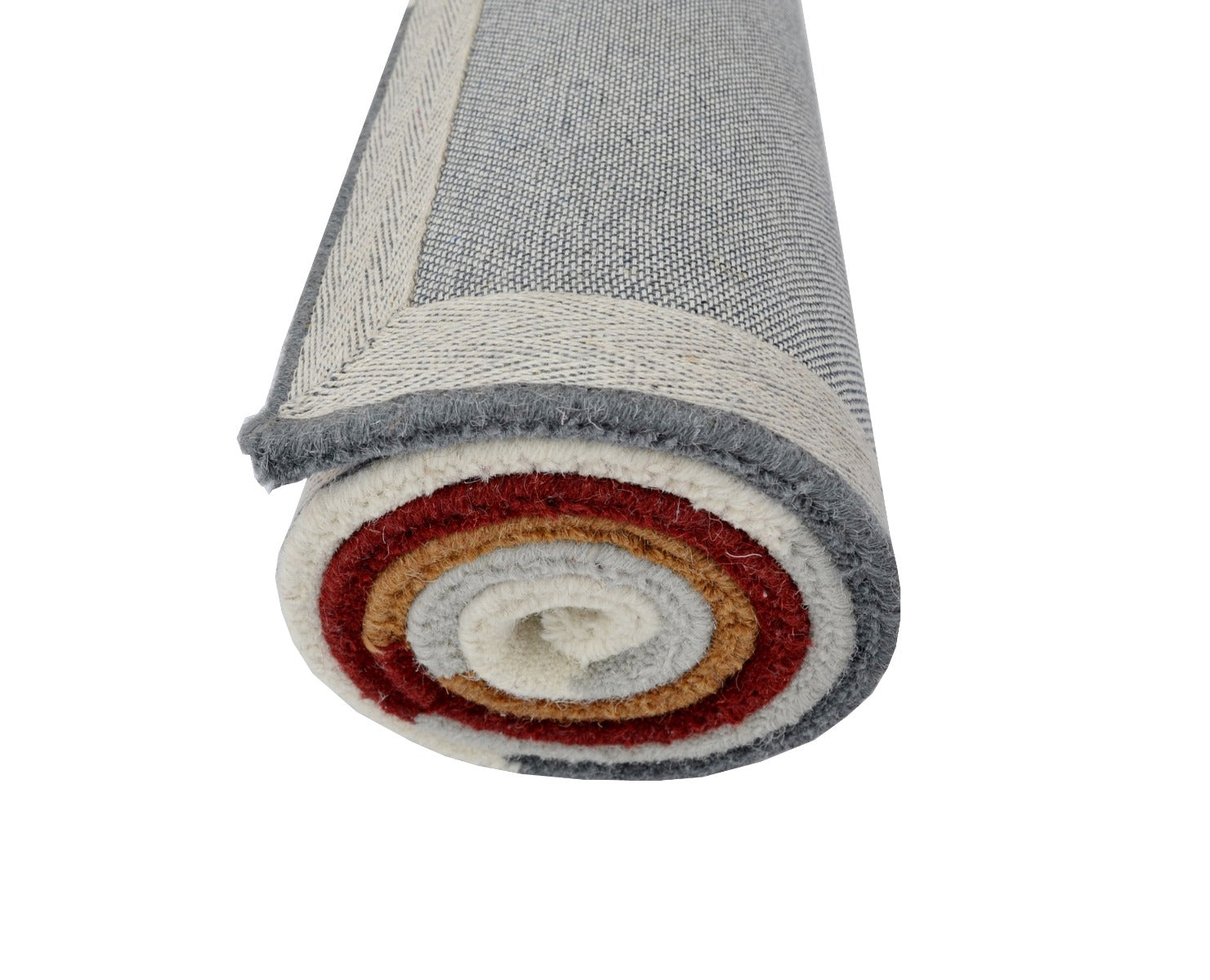 Designer Blocks Handmade Wool Rug - 6227 - Terracotta - 120x170cm