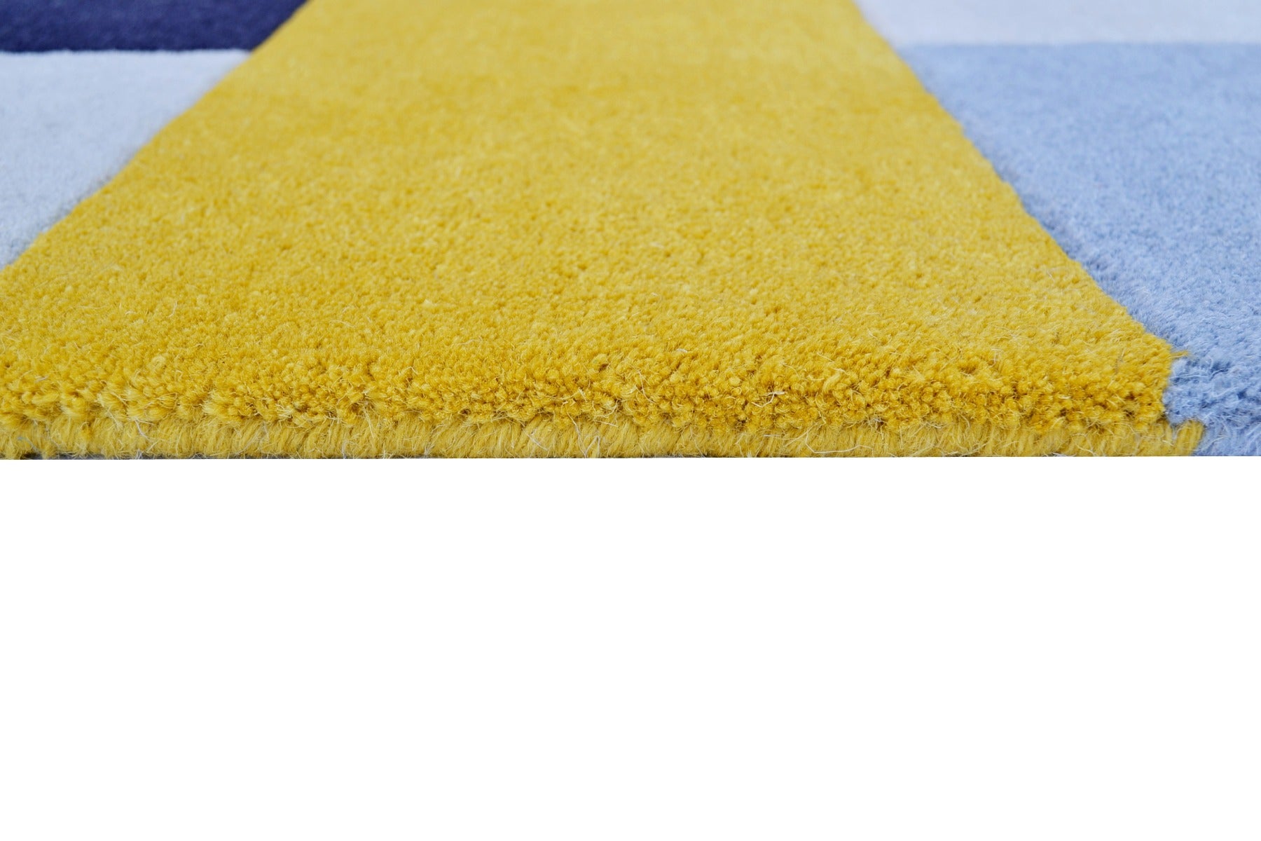 Designer Blocks Handmade Wool Rug - 6227 - Yellow - 120x170cm