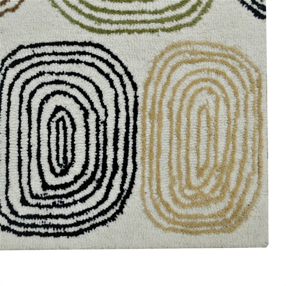Designer Handmade Wool Rug-Brook 6366-Ivory Multi-110x160cm