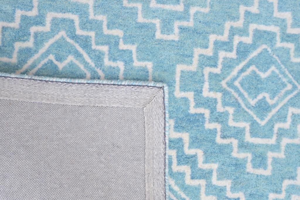 Modern Handmade Wool Rug - Cairo 6209Aqua - 110x160cm