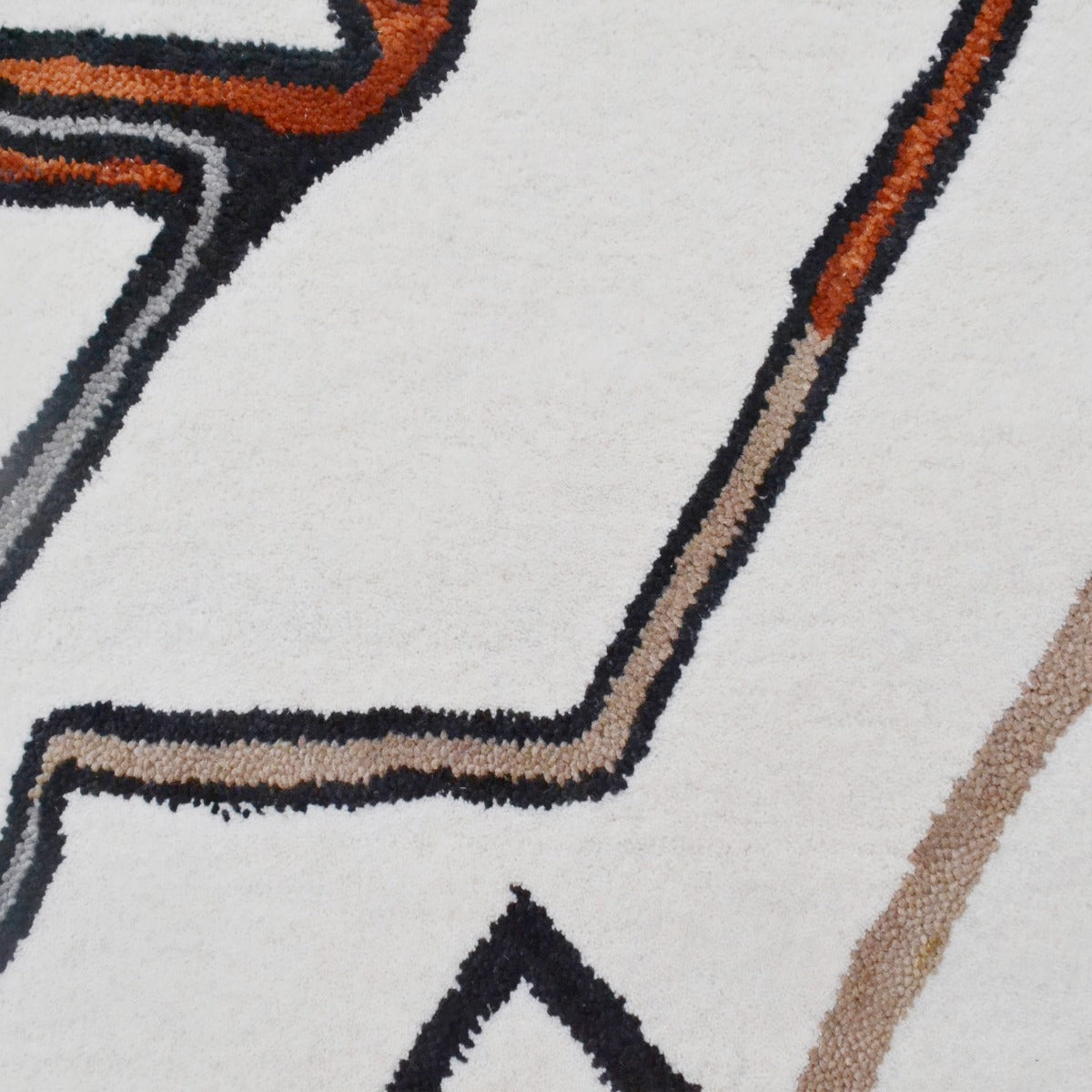 Modern Handmade Wool Rug-Casablanca 6343-White/Multi-110x160cm