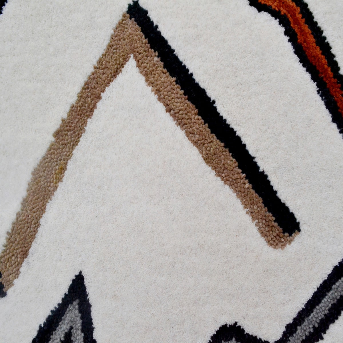 Modern Handmade Wool Rug-Casablanca 6343-White/Multi-110x160cm