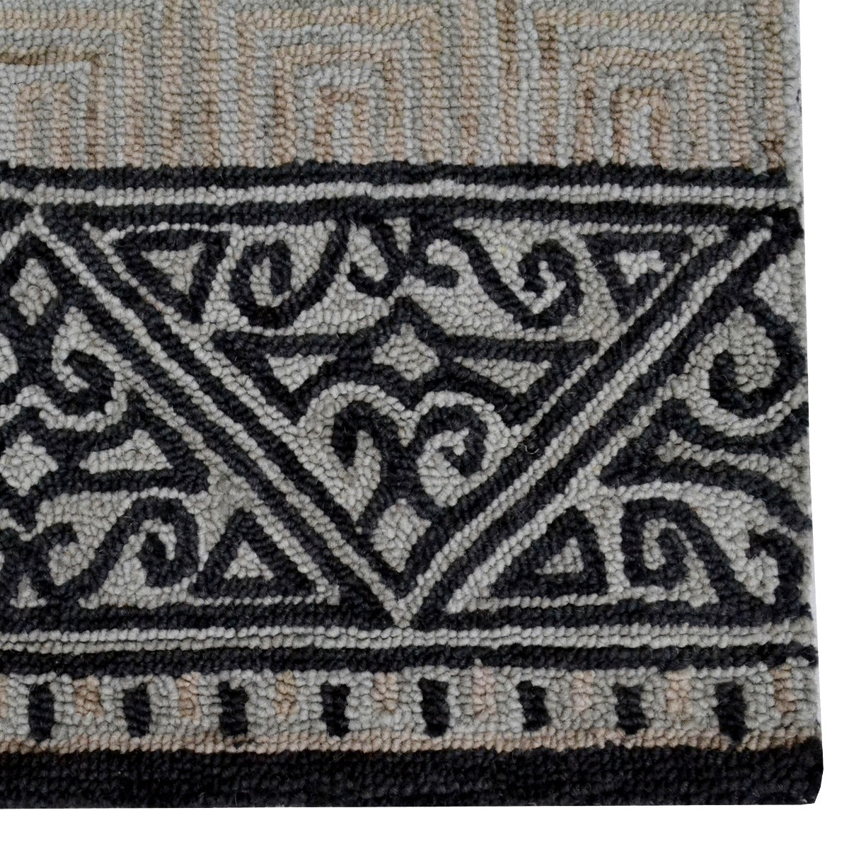 Modern Handmade Wool Rug-Casablanca 6343-Charcoal-110x160cm