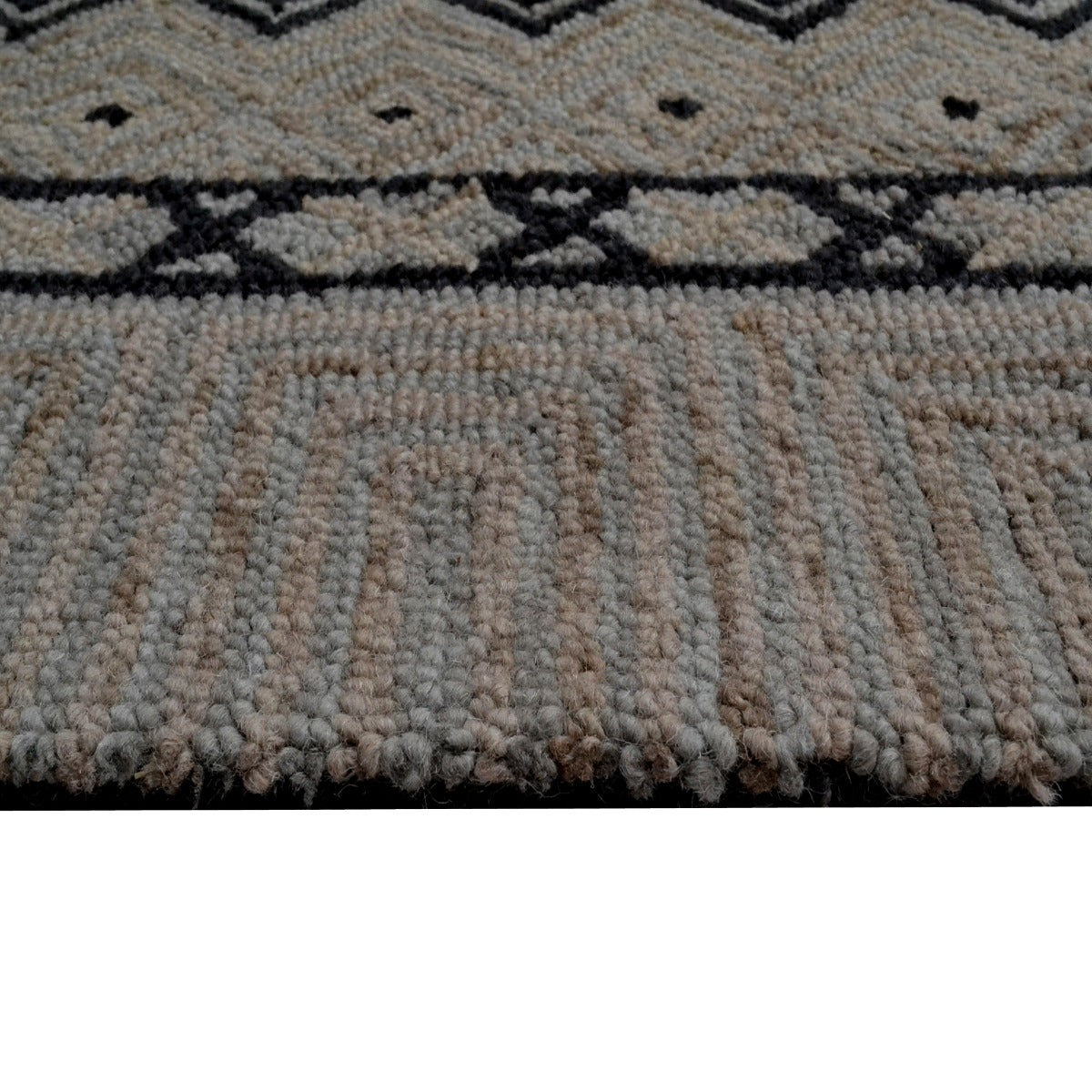 Modern Handmade Wool Rug-Casablanca 6343-Charcoal-110x160cm