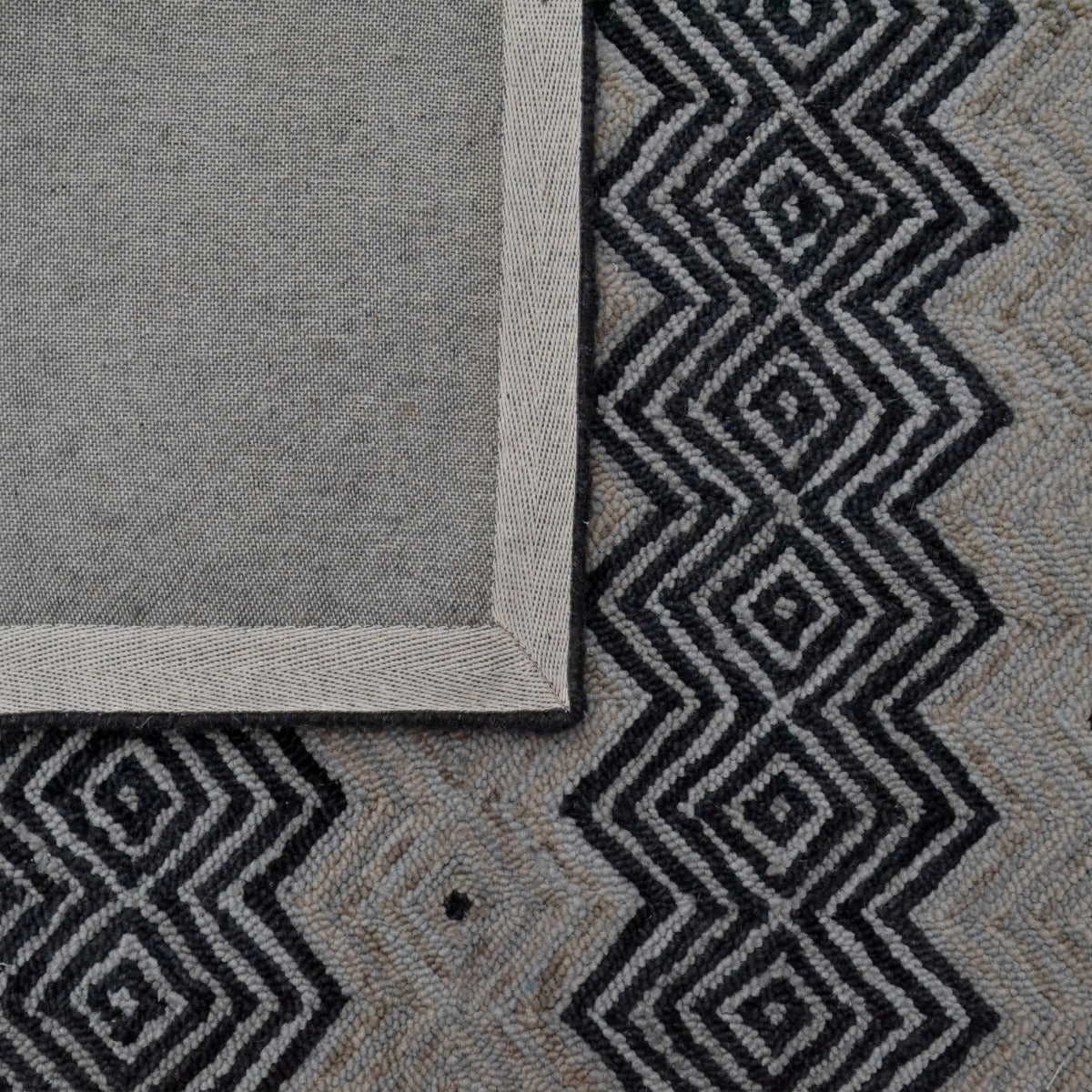 Modern Handmade Wool Rug-Casablanca 6343-Charcoal-110x160cm