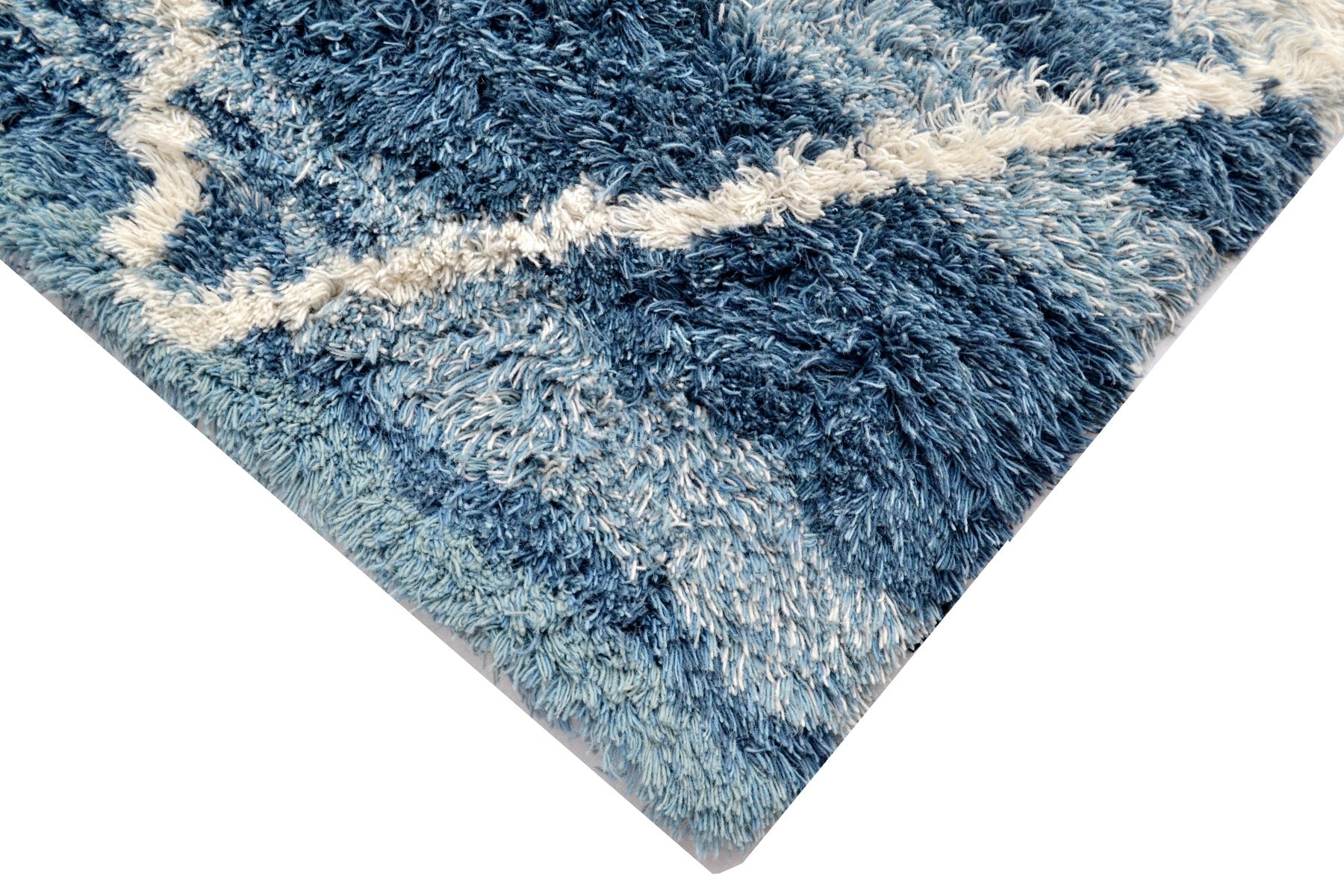 Luxurious Handmade Wool Rug - Comfy 6228 - Blue - 120X180cm