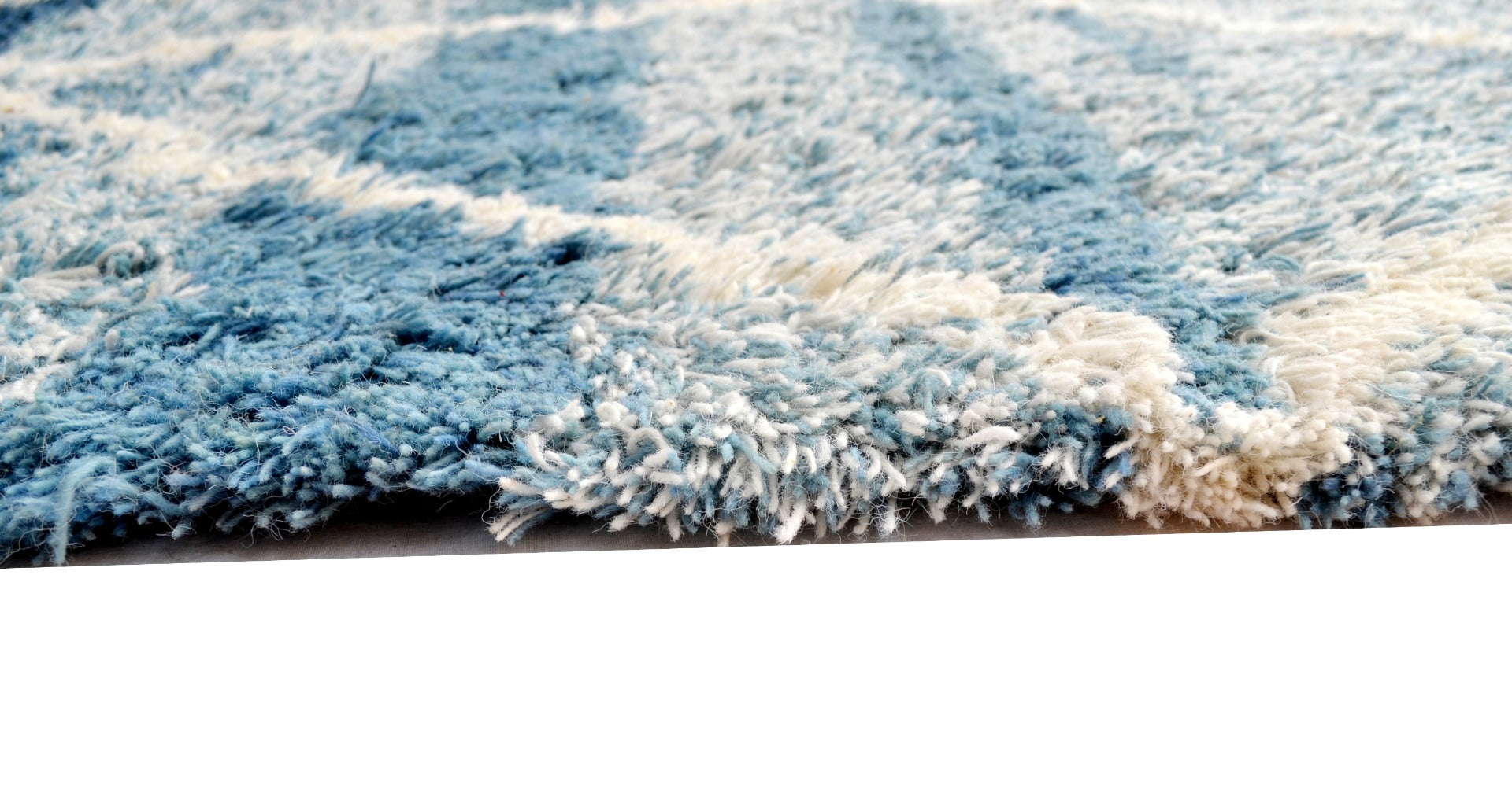 Luxurious Handmade Wool Rug - Comfy 6228 - Blue - 120X180cm