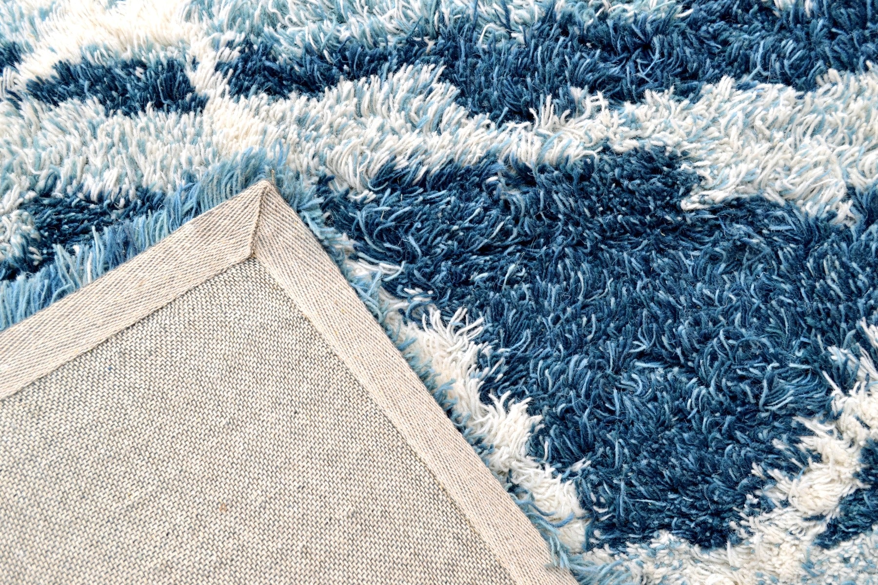 Luxurious Handmade Wool Rug - Comfy 6228 - Blue - 120X180cm