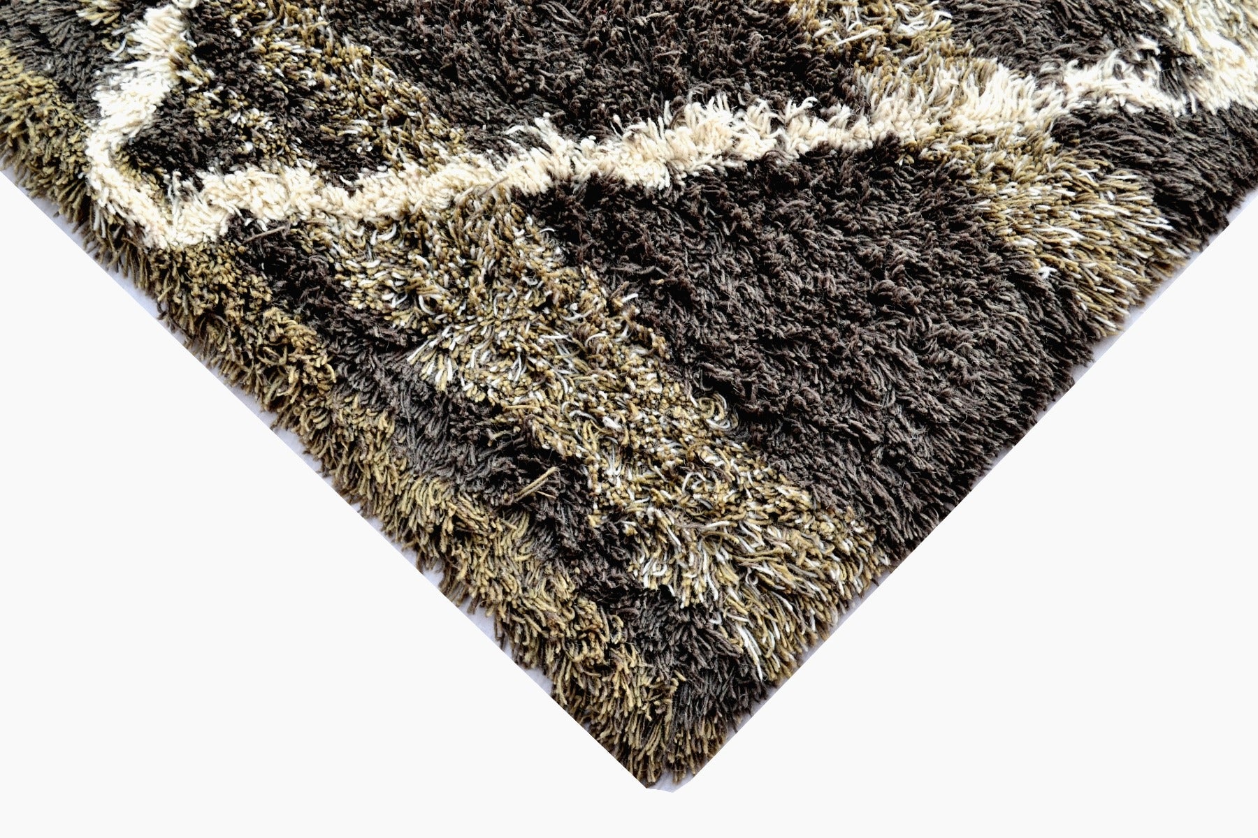 Luxurious Handmade Wool Rug - Comfy 6228 - Brown - 120X180cm