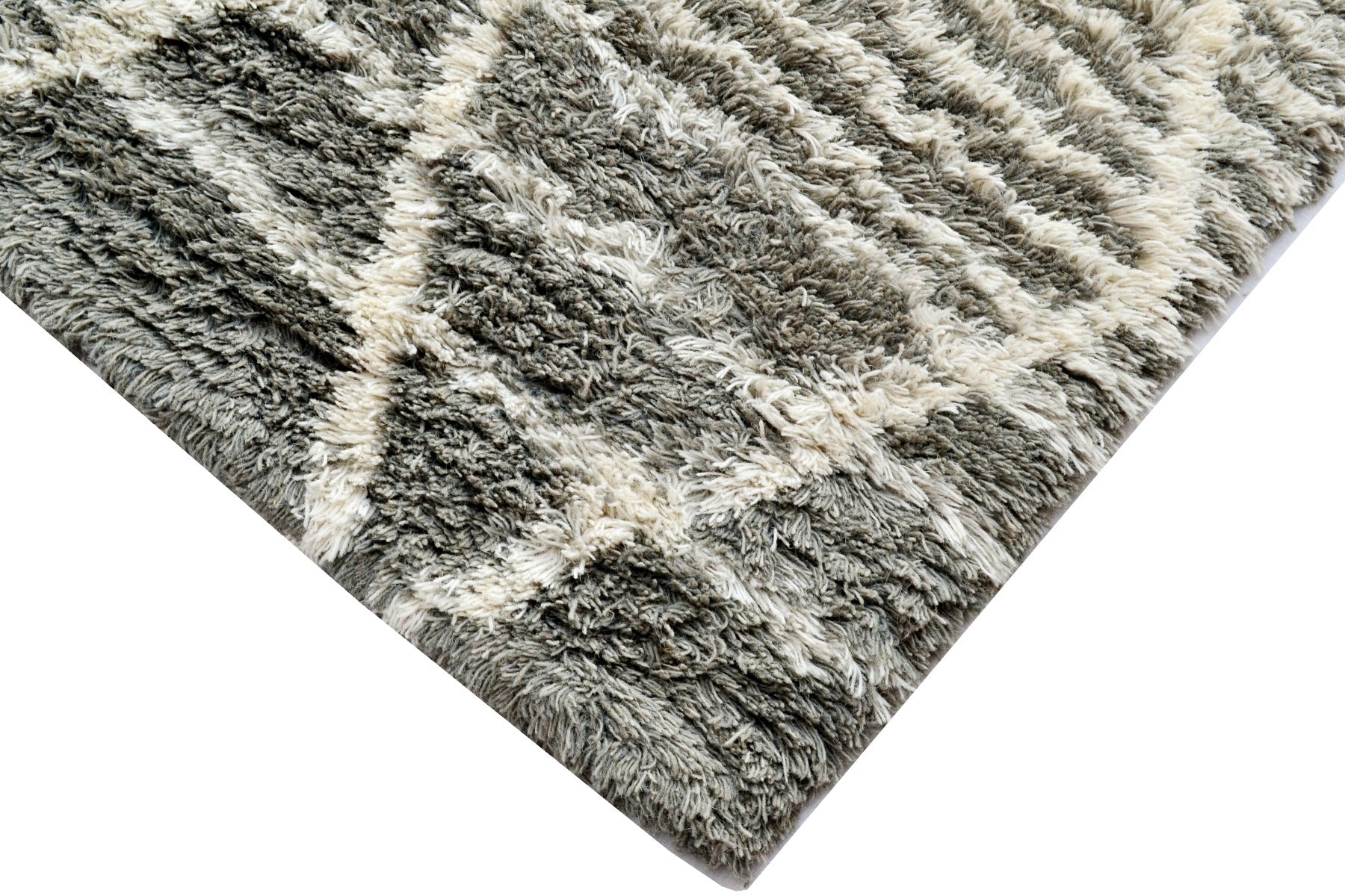 Luxurious Handmade Wool Rug - Comfy 6228 - Grey - 120X180cm