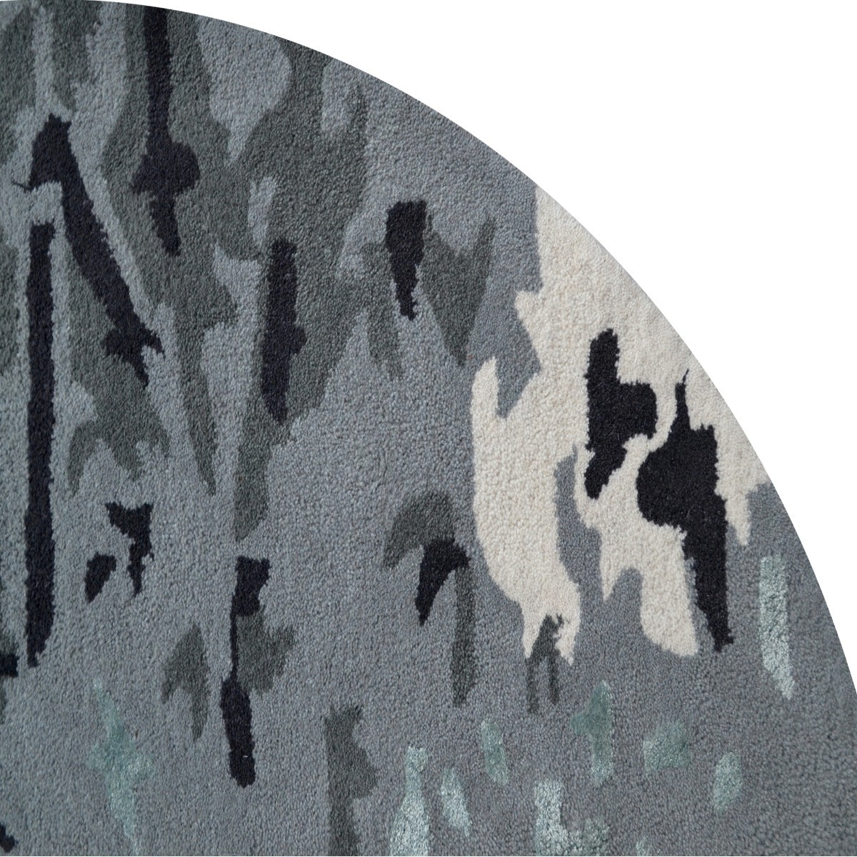 Handmade Coastal Wool Rug-6265-Silver-150x150cm