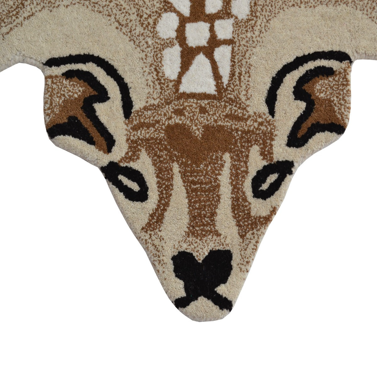 Handmade Jungle Kids Wool Rug-Deer 6327-Brown-110x160cm