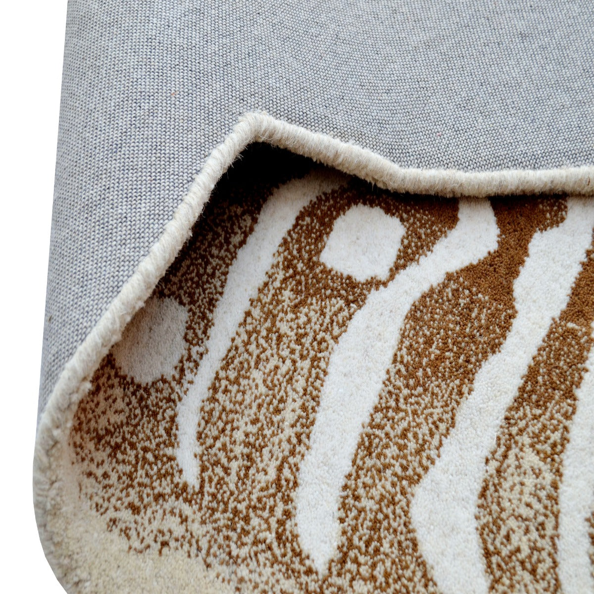 Handmade Jungle Kids Wool Rug-Deer 6327-Brown-110x160cm