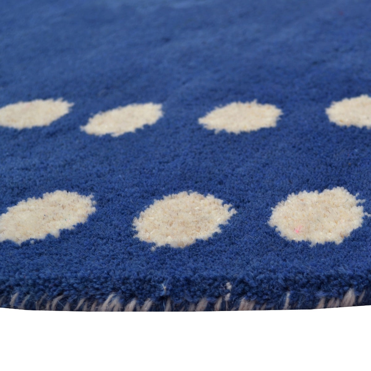 Handmade Modern Circular Rugs-Decotex 6375-Blue-100x100cm