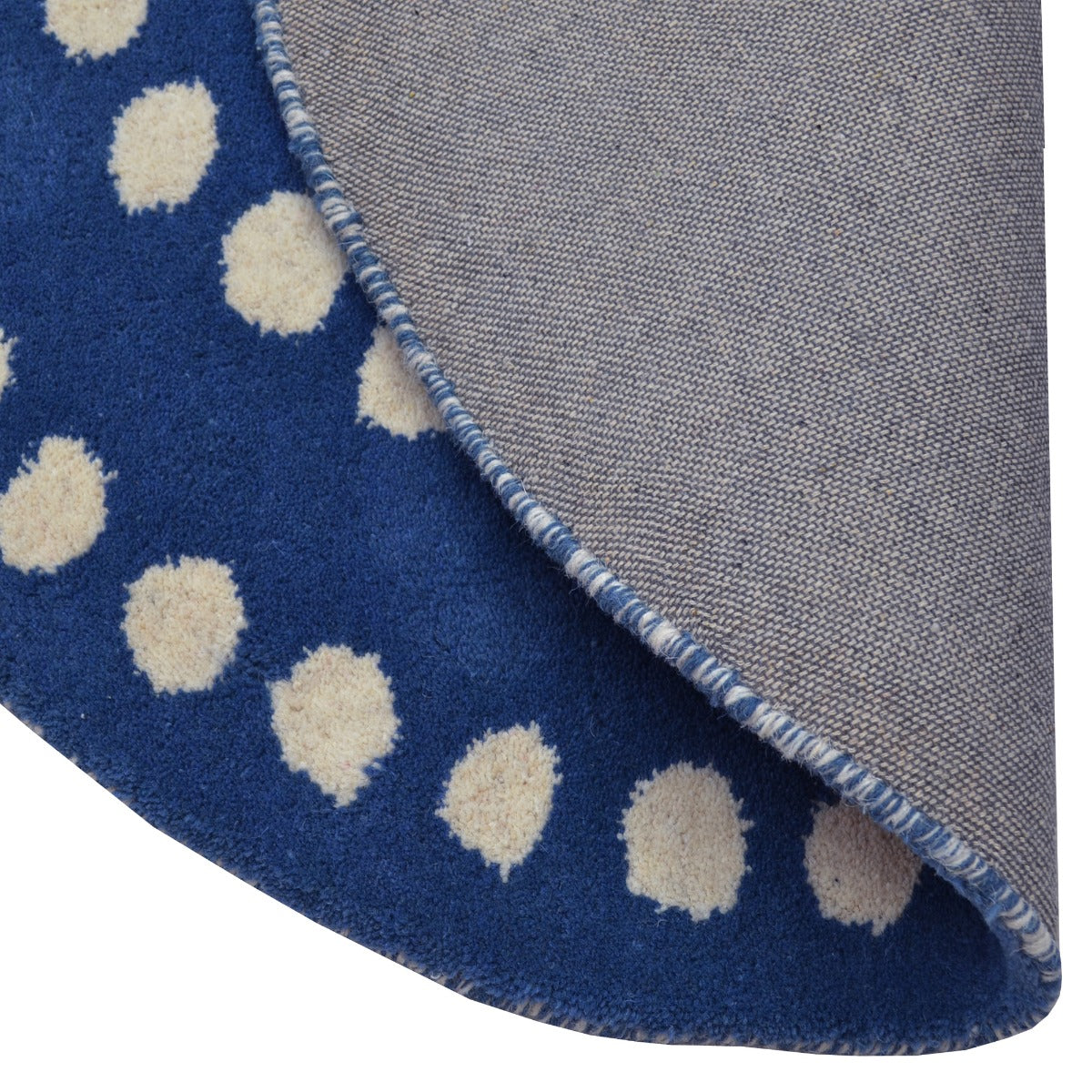 Handmade Modern Circular Rugs-Decotex 6375-Blue-100x100cm