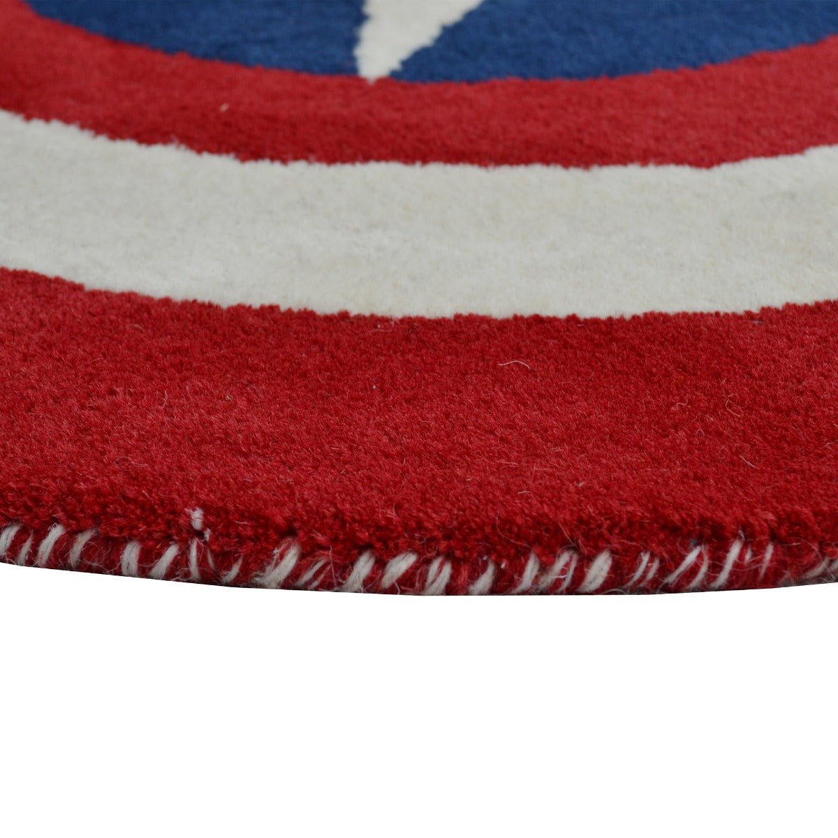 Handmade Modern Circular Rugs-Decotex 6376-Ivory Red-100x100cm