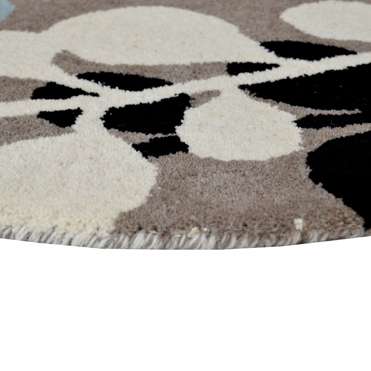 Handmade Modern Circular Rugs-Decotex 6377-Brown Multi-100x100cm