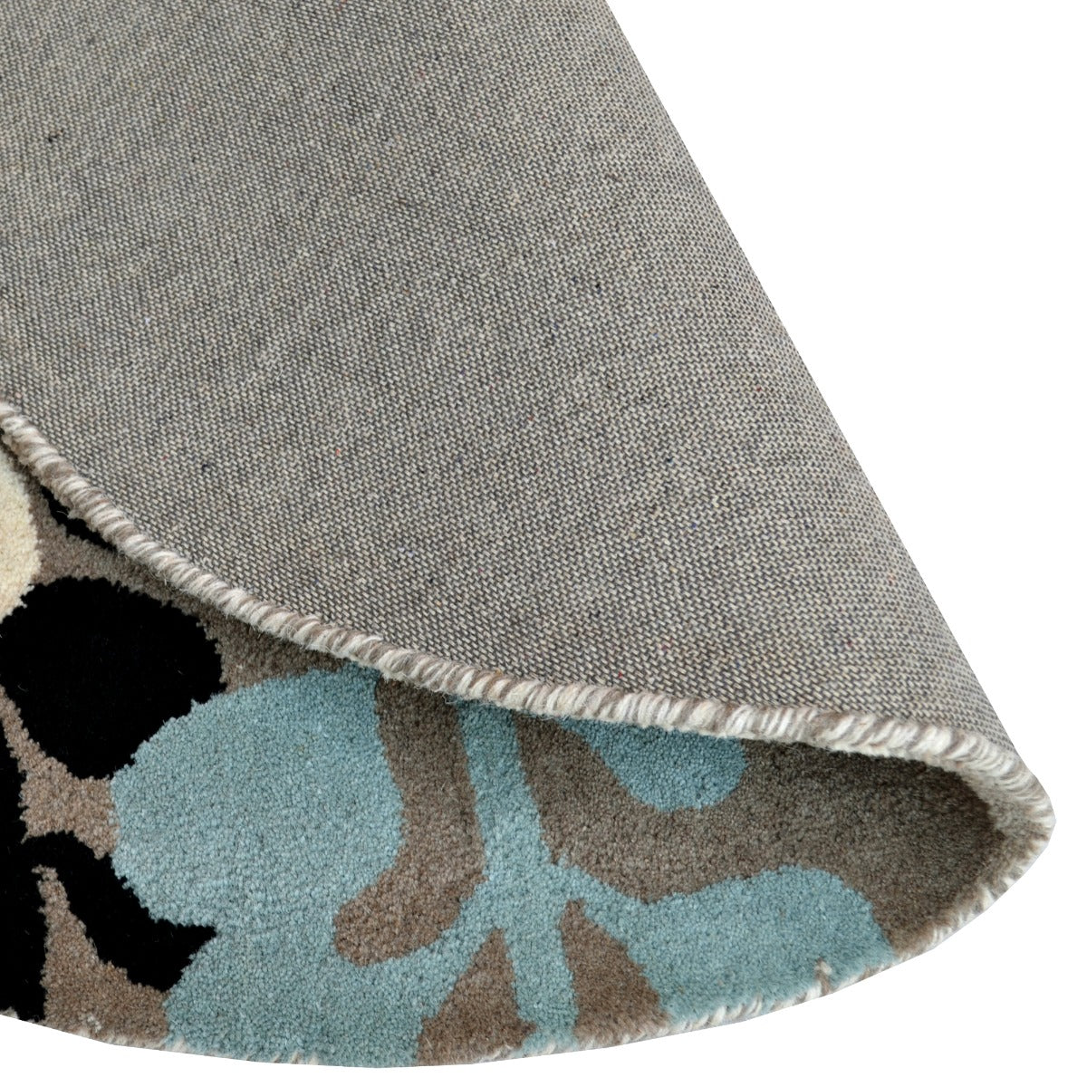 Handmade Modern Circular Rugs-Decotex 6377-Brown Multi-100x100cm