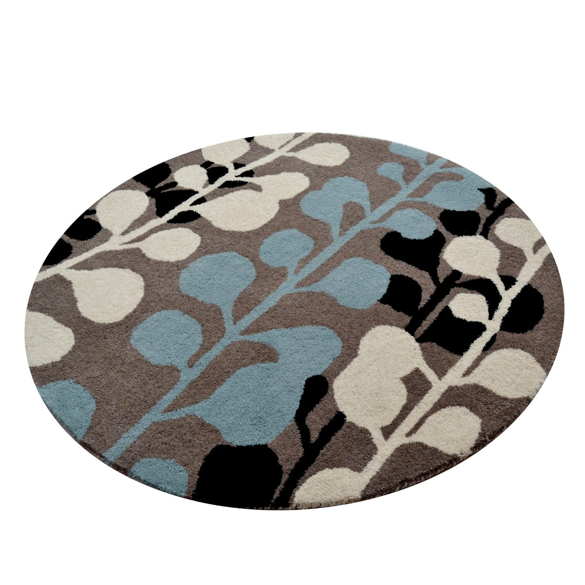Handmade Modern Circular Rugs-Decotex 6377-Brown Multi-100x100cm