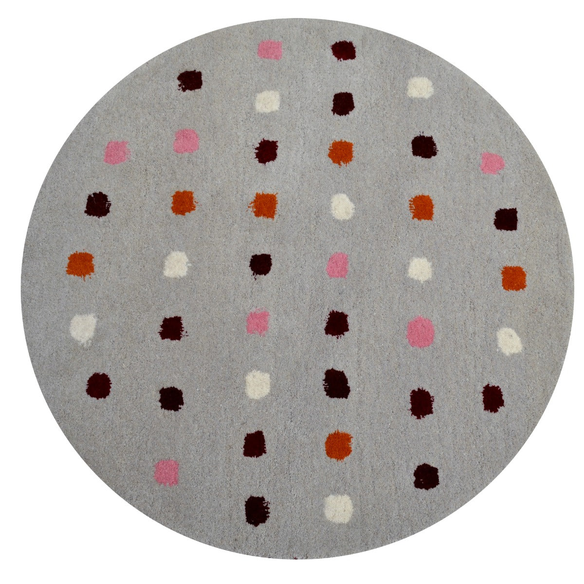 Handmade Modern Circular Rugs-Decotex 6379-Grey Multi-100x100cm