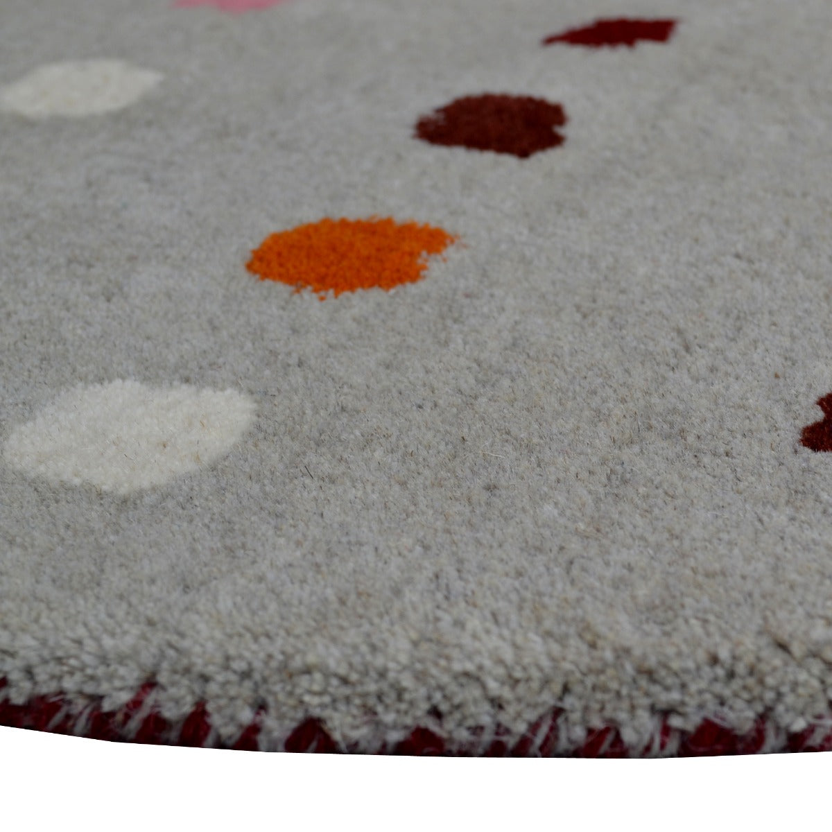 Handmade Modern Circular Rugs-Decotex 6379-Grey Multi-100x100cm