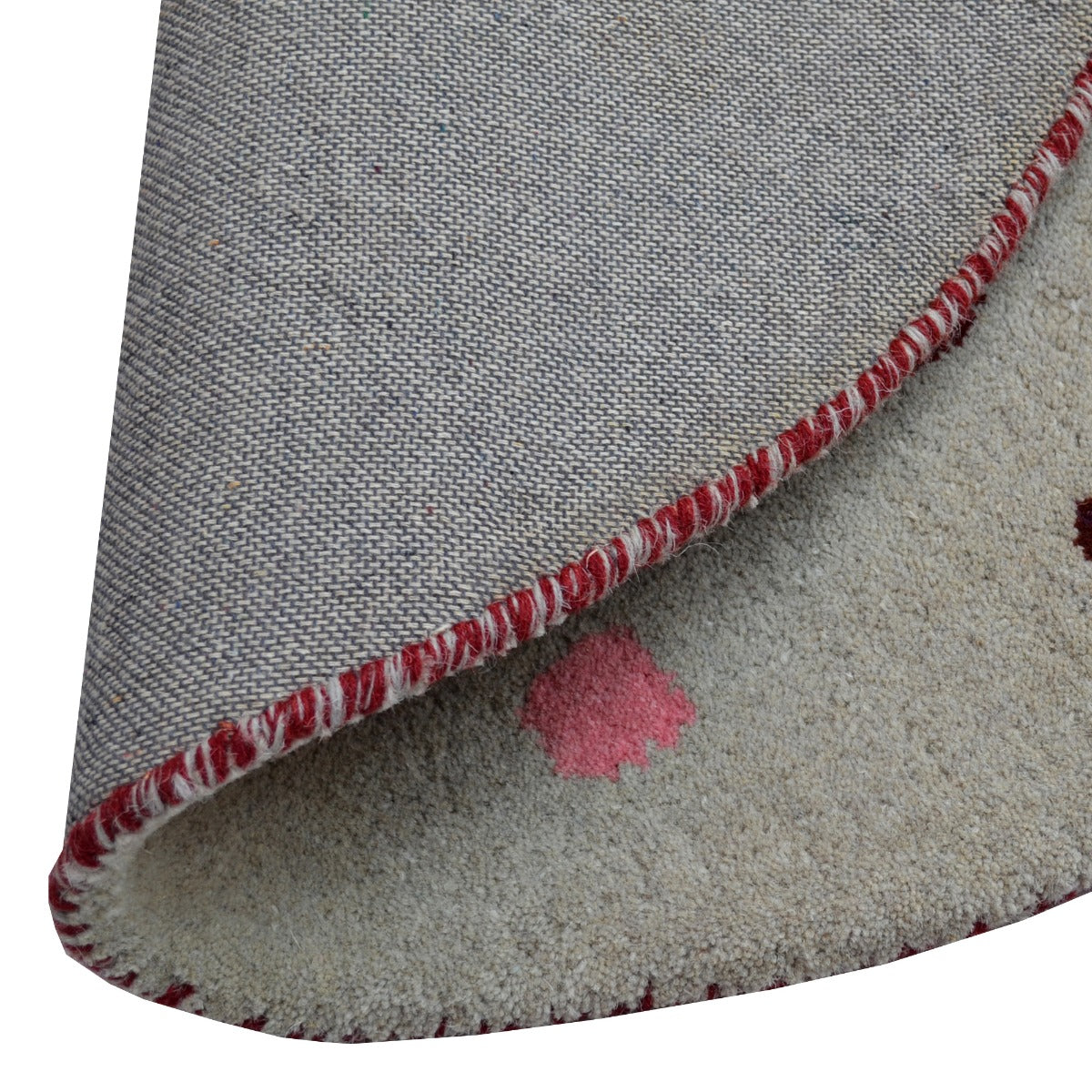 Handmade Modern Circular Rugs-Decotex 6379-Grey Multi-100x100cm